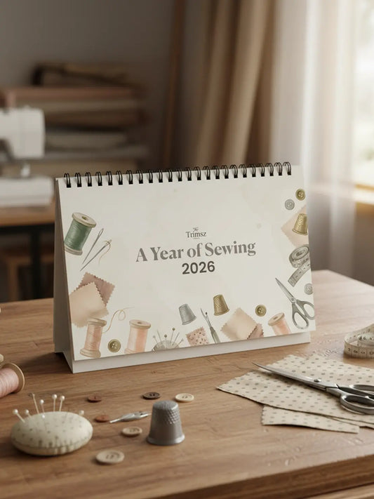 A Year of Sewing 2026 - Digital & Printable Sewing Calendar for Makers
